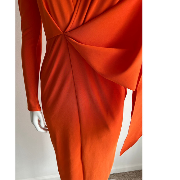 ASOS Open Back Orange Dress Size 6 - Picture 9 of 16